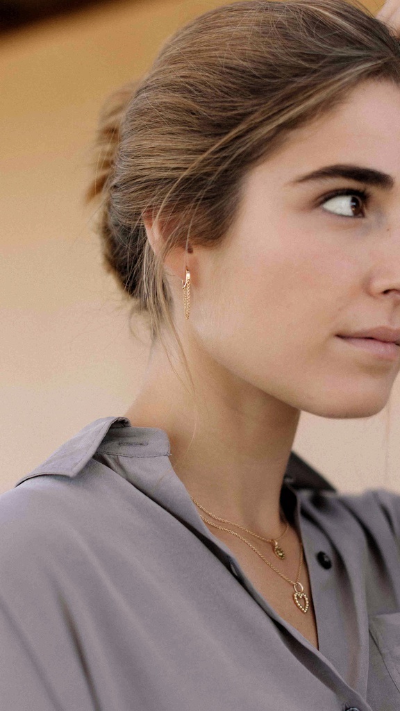 COLLAR COEUR BALLS GOLDEN