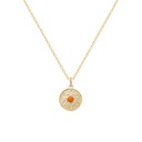 [2362EX0640CH.44] COLLAR JULIE ROUGE GOLDEN